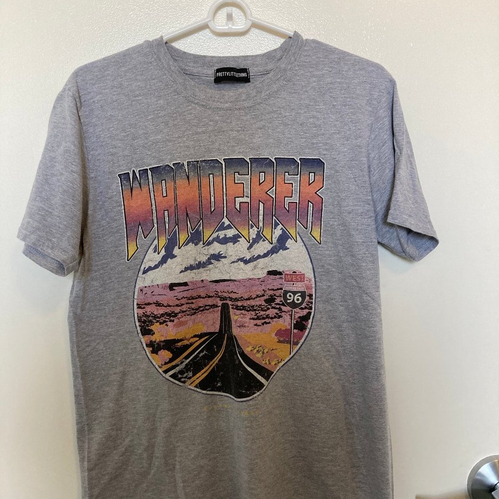 PLT Wanderer Graphic Gray T. Shirt (Never Worn!)